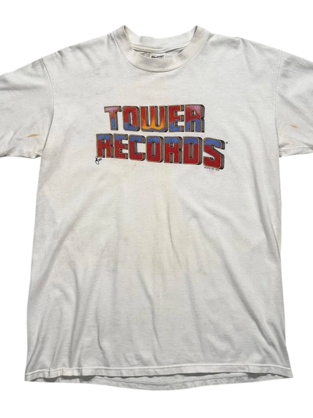 Vintage Tower Records Graphic T Shirt (Size L)